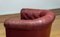 Swedish Crimson Red Chesterfield Club Lounge Chair in Patinated Leather, 1930s, Image 3