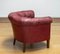 Fauteuil Club Chesterfield Rouge Cramoisi en Cuir Patiné, Suède, 1930s 7