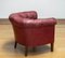 Swedish Crimson Red Chesterfield Club Lounge Chair in Patinated Leather, 1930s 7
