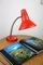 Adjustable Desk Lamp in Red Painted Metal and Chrome-Plated Spiral Arm from Tep, 1970s 7