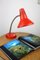 Adjustable Desk Lamp in Red Painted Metal and Chrome-Plated Spiral Arm from Tep, 1970s, Image 7