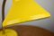 Lámpara de escritorio ajustable de metal pintado en amarillo y brazo en espiral cromado de TEP, años 70, Imagen 3