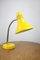 Lámpara de escritorio ajustable de metal pintado en amarillo y brazo en espiral cromado de TEP, años 70, Imagen 1