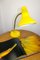 Lampada da scrivania regolabile in metallo verniciato giallo e braccio a spirale cromato di TEP, anni '70, Immagine 5