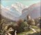 La ruina Undspunnen y el Jungfrau, óleo sobre cartón, siglo XIX, Imagen 1