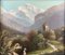 The Ruine Undspunnen and the Jungfrau, Oil on Cardboard, 19th Century 1