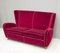 Red Velvet Sofa by Paolo Buffa, 1950s 2