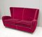 Red Velvet Sofa by Paolo Buffa, 1950s, Image 2
