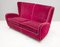 Red Velvet Sofa by Paolo Buffa, 1950s 8