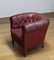 Swedish Crimson Red Chesterfield Club Chair in Patinated Leather, 1930s 4