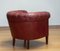 Swedish Crimson Red Chesterfield Club Chair in Patinated Leather, 1930s 7