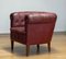 Swedish Crimson Red Chesterfield Club Chair in Patinated Leather, 1930s 8