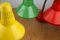 Lámparas de escritorio ajustables de metal pintado en verde, rojo y amarillo y brazos en espiral cromados de Tep, años 80. Juego de 3, Imagen 6