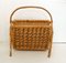 Vintage Magazine Rack in Rattan and Wicker, 1970s 8