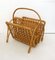 Vintage Magazine Rack in Rattan and Wicker, 1970s 1