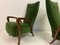 Vintage Italian Armchairs in Green Velvet, 1950s, Set of 2 2