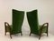 Vintage Italian Armchairs in Green Velvet, 1950s, Set of 2 8