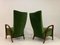 Vintage Italian Armchairs in Green Velvet, 1950s, Set of 2, Image 8