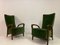 Vintage Italian Armchairs in Green Velvet, 1950s, Set of 2 13