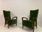 Vintage Italian Armchairs in Green Velvet, 1950s, Set of 2, Image 13