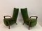 Italienische Vintage Sessel aus Grünem Samt, 1950er, 2er Set 6