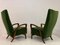 Vintage Italian Armchairs in Green Velvet, 1950s, Set of 2 17