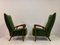 Vintage Italian Armchairs in Green Velvet, 1950s, Set of 2, Image 11