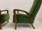 Vintage Italian Armchairs in Green Velvet, 1950s, Set of 2 10