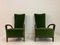 Vintage Italian Armchairs in Green Velvet, 1950s, Set of 2 18