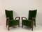 Italienische Vintage Sessel aus Grünem Samt, 1950er, 2er Set 1