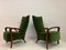 Italienische Vintage Sessel aus Grünem Samt, 1950er, 2er Set 5