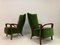 Italienische Vintage Sessel aus Grünem Samt, 1950er, 2er Set 4