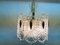 Petite Lampe à Suspension Hollywood Regency en Verre et Métal Plaqué Or, 1960s 5