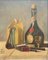 Henri Hébert, Fumare la pipa e bere vino, 1893, Olio su cartone, Immagine 1