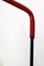 Mid-Century Black Tubular Metal and Red Stylized Handles, 1950s, Image 2
