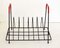 Mid-Century Black Tubular Metal and Red Stylized Handles, 1950s 7