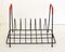 Mid-Century Black Tubular Metal and Red Stylized Handles, 1950s, Image 7