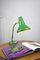 Adjustable Desk Lamp in Green Painted Metal and Chrome-Plated Spiral Arm from TEP, 1970s 3