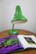 Lampada da scrivania regolabile in metallo verniciato verde e braccio a spirale cromato di TEP, anni '70, Immagine 7