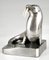 Art Deco Silvered Bronze Walrus Bookends by G.H. Laurent, 1925, Set of 2 6