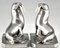 Art Deco Silvered Bronze Walrus Bookends by G.H. Laurent, 1925, Set of 2, Image 3