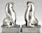 Art Deco Silvered Bronze Walrus Bookends by G.H. Laurent, 1925, Set of 2, Image 4