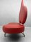 Italienisches Vintage Fiammette Heart Sofa aus rotem Leder von Domusnova 12