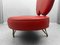 Italienisches Vintage Fiammette Heart Sofa aus rotem Leder von Domusnova 13