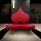 Vintage Italian Red Leather Fiammette Heart Sofa by Domusnova 2