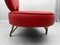 Italienisches Vintage Fiammette Heart Sofa aus rotem Leder von Domusnova 16