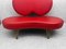 Italienisches Vintage Fiammette Heart Sofa aus rotem Leder von Domusnova 4