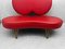 Italienisches Vintage Fiammette Heart Sofa aus rotem Leder von Domusnova 5