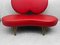Vintage Italian Red Leather Fiammette Heart Sofa by Domusnova 5