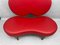Italienisches Vintage Fiammette Heart Sofa aus rotem Leder von Domusnova 7